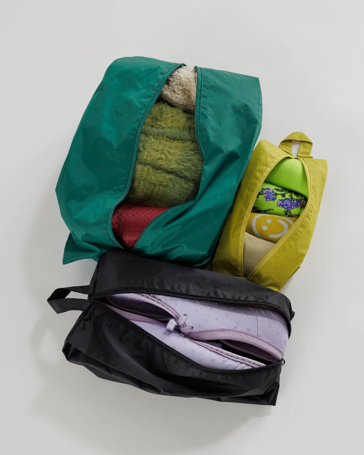 Zip Taschen im Waldmotiv – 3-teiliges Organizer Set  