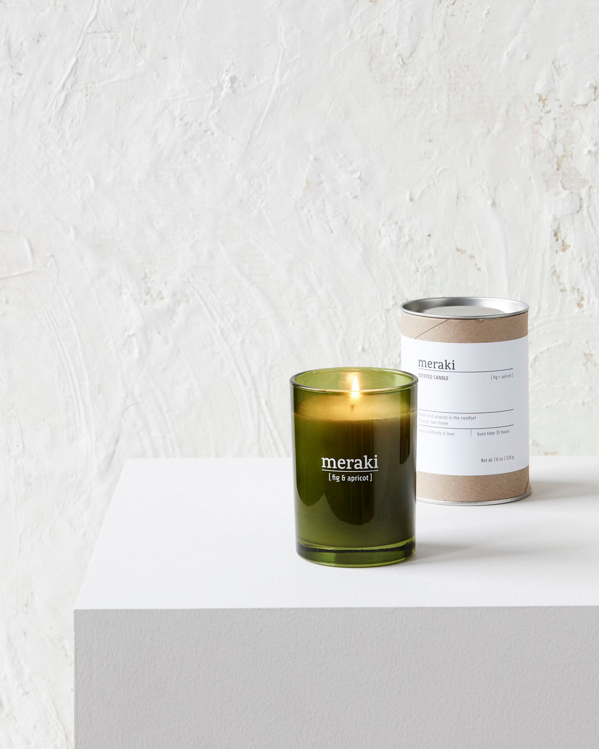 Große Kerze mit fruchtigem Feigen-Aprikosen-Aroma