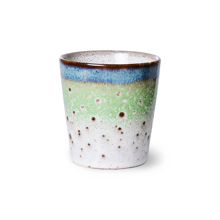 victoria+albert - Comet 70s Keramik Kaffeetasse mit blauem Muster  