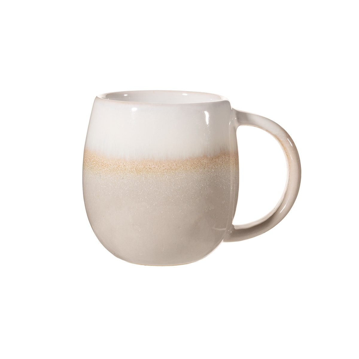 Detailaufnahme des grau glasierten Ombre Mugs