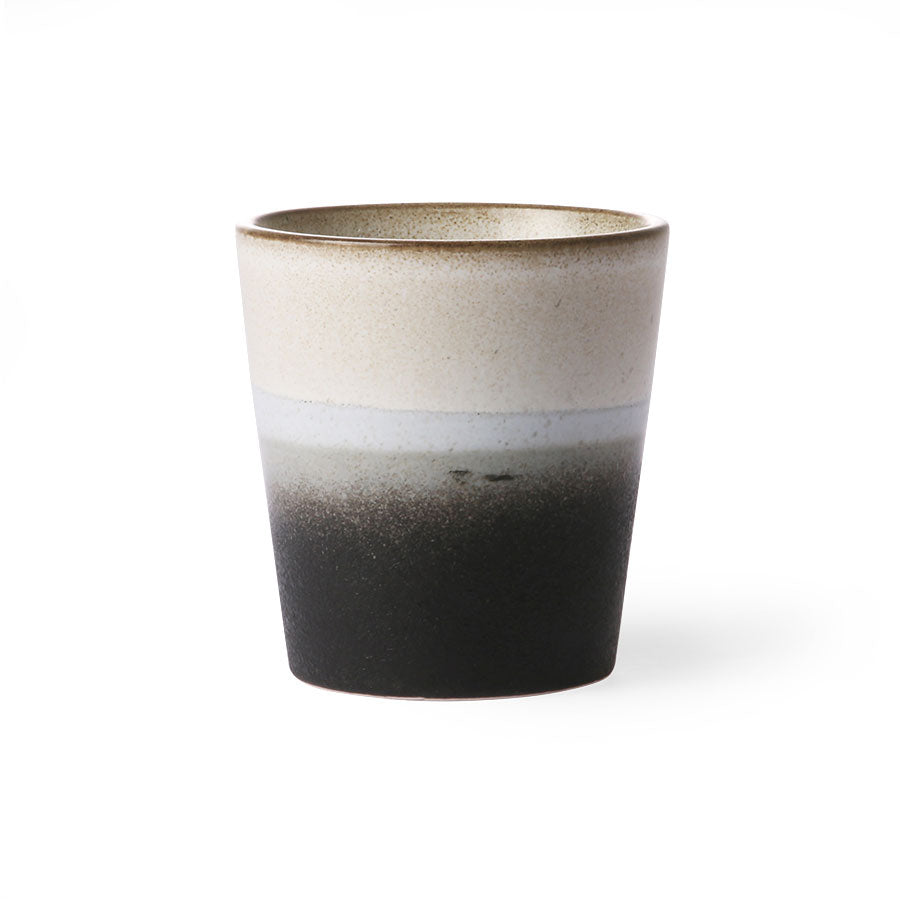Rock On 70s Keramik Kaffee-Tasse im Vintage-Look  