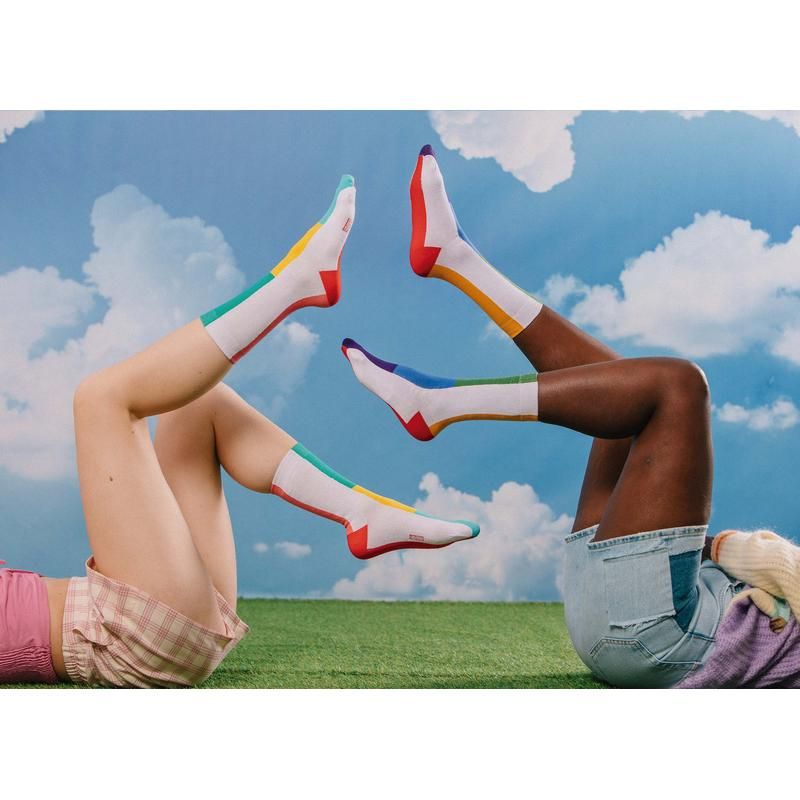 victoria & albert - Regenbogen-Socken für Damen – Pinky Dream Style