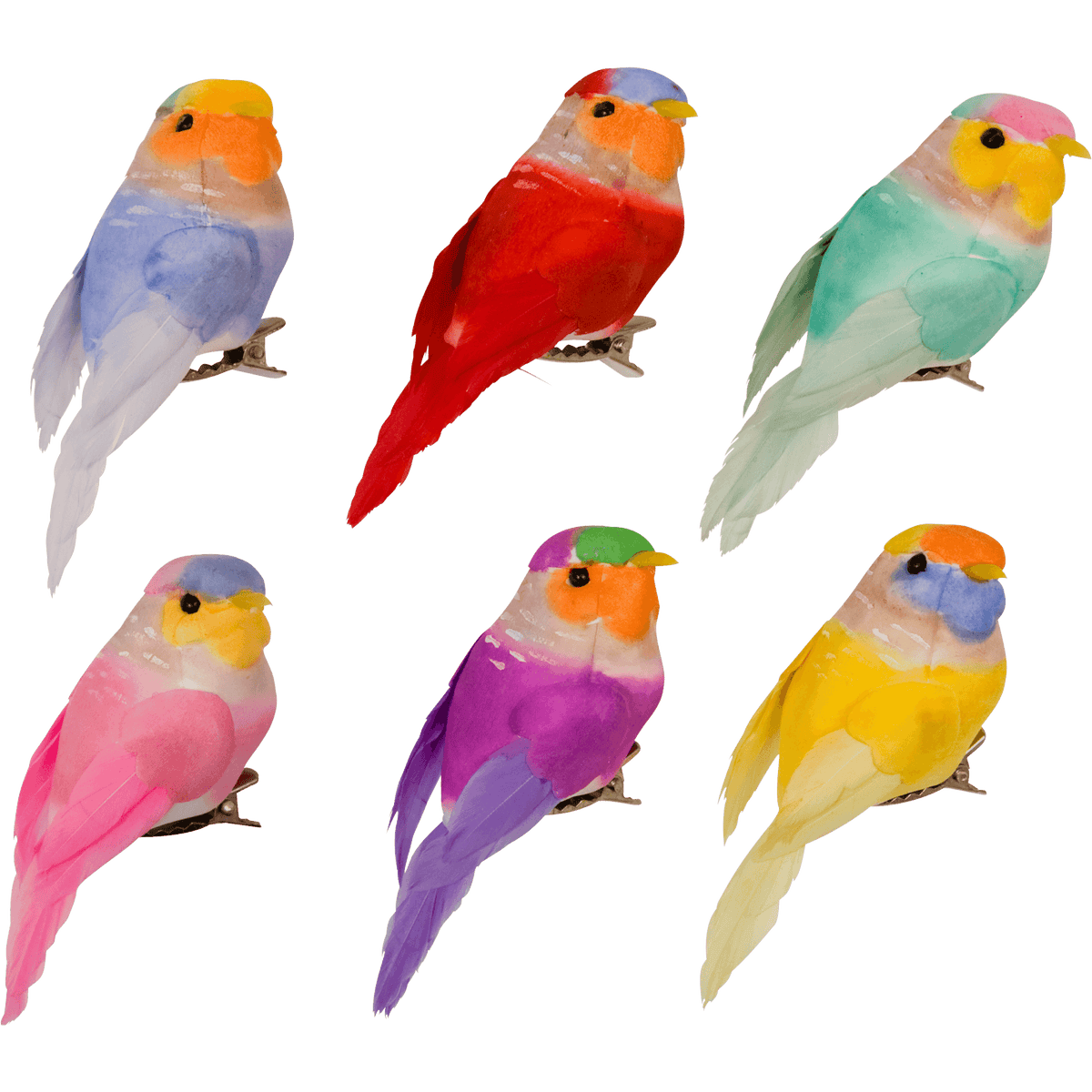 Buntes Vogel-Ornament als Geschenkdeko 